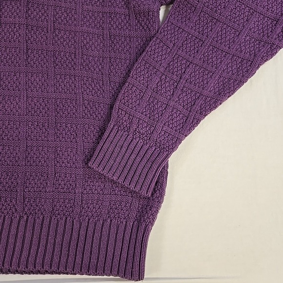 Vintage 90s Eddie Bauer Cable Knit Sweater Mens XL Tall Fisherman Crewneck - Picture 3 of 11